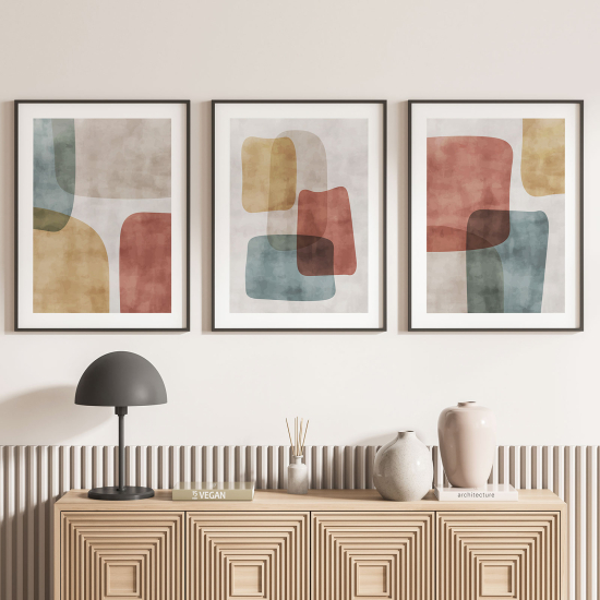 Confezione di 3 poster trittici - Astratto