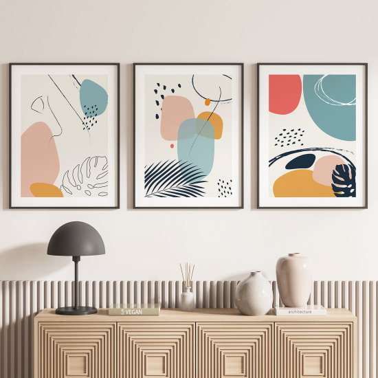Confezione di 3 poster trittici - Fiori di palma
