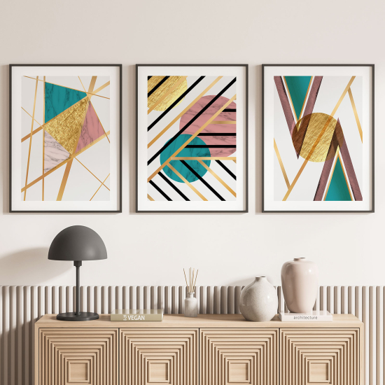Confezione di 3 poster trittici - Forme Geometriche