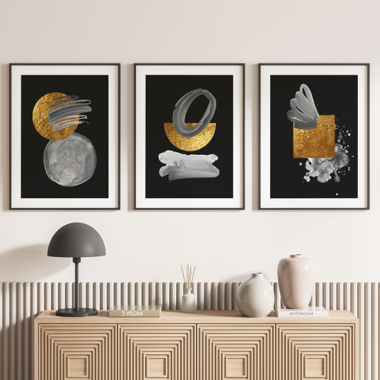 Confezione di 3 poster trittici - Forme geometriche