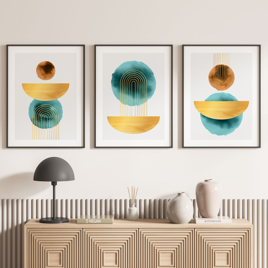 Confezione di 3 poster trittici - Forme geometriche