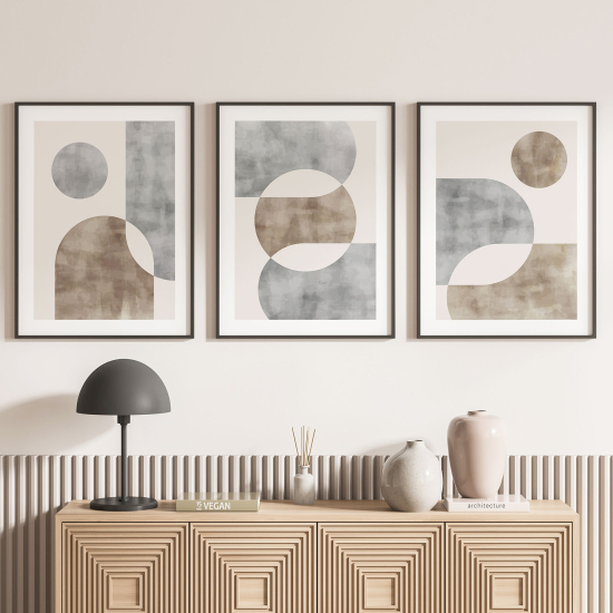 Confezione di 3 poster trittici - Forme geometriche