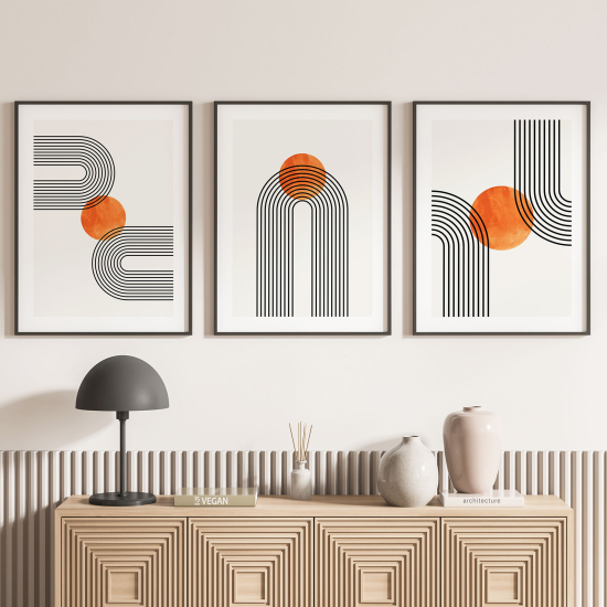 Confezione di 3 poster trittici - Forme geometriche