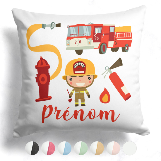 Cuscino bicolore personalizzato - Pompiere