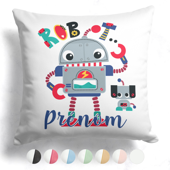 Cuscino bicolore personalizzato - Robot