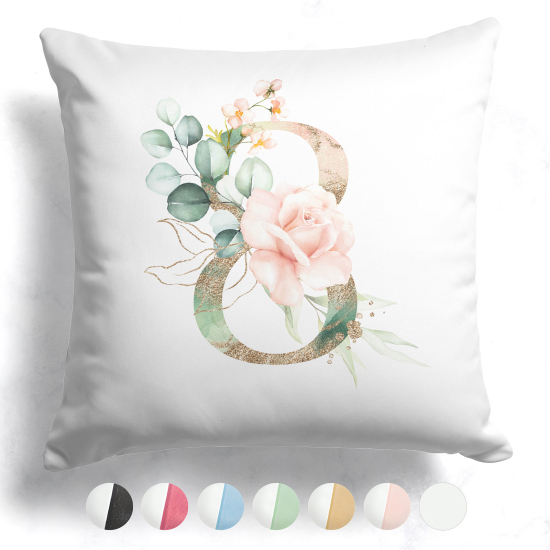 Cuscino monogram bicolore - 8