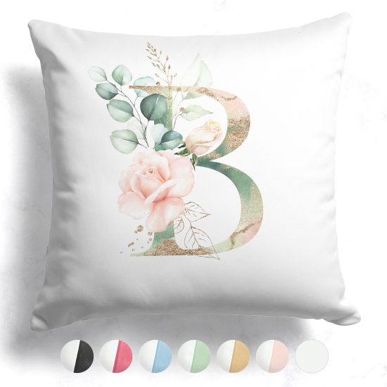 Cuscino monogram bicolore - B