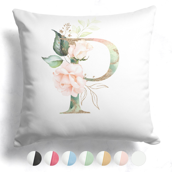 Cuscino monogram bicolore - P