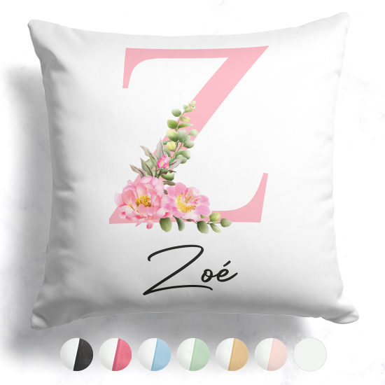Cuscino monogram bicolore personalizzato - Lettera Z