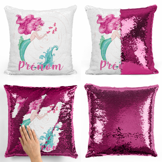 Cuscino Paillettes Personalizzato - Sirena