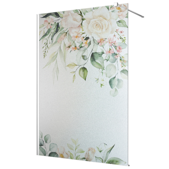 Pellicola sabbiato per Pareti Doccia - Fiori