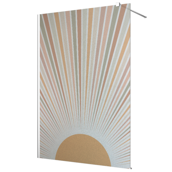 Pellicola sabbiato per Pareti Doccia - Raggio di sole Boho