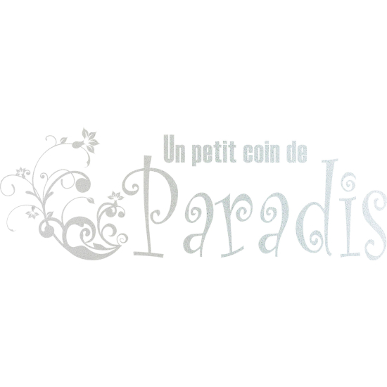Pellicole Effetto sabbiato - Citazione Un piccolo angolo di Paradiso