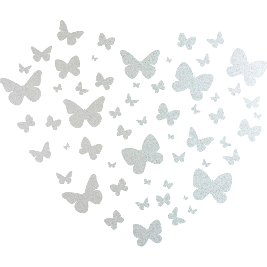 Pellicole Effetto sabbiato - Cuore Farfalle