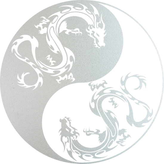 Pellicole Effetto sabbiato - Draghi Yin Yang