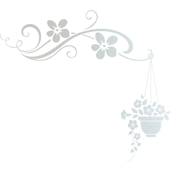Pellicole Effetto sabbiato - Vaso di fiori