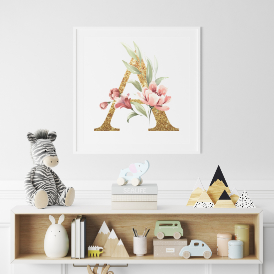 Poster Monogram personalizzato - Lettera A