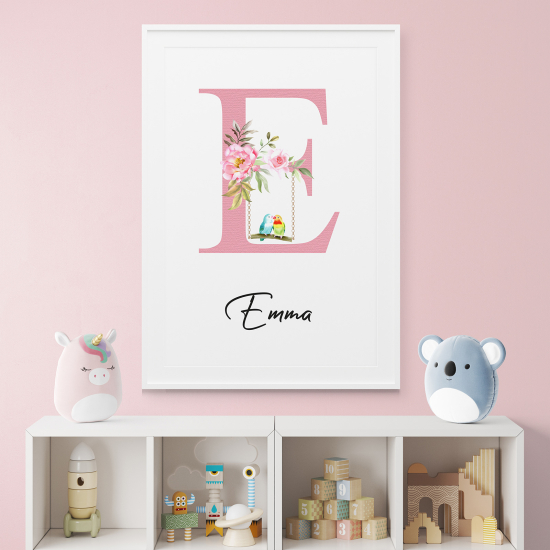 Poster Monogram personalizzato - Lettera E