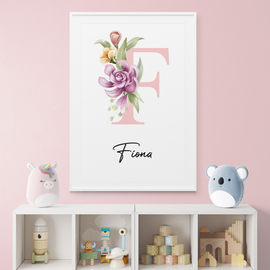 Poster Monogram personalizzato - Lettera F