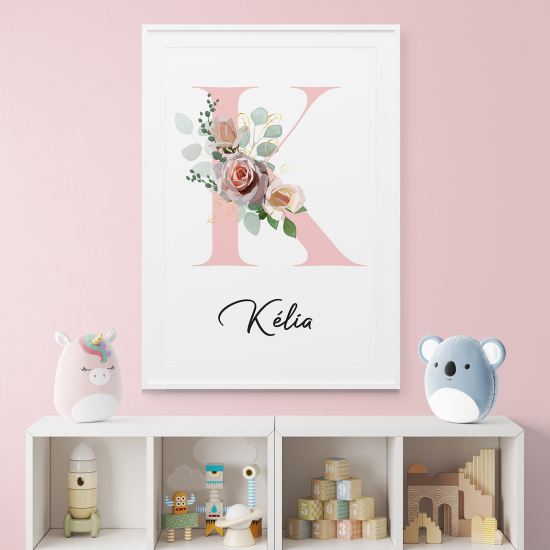 Poster Monogram personalizzato - Lettera K
