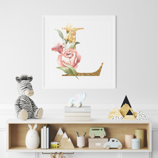 Poster Monogram personalizzato - Lettera L