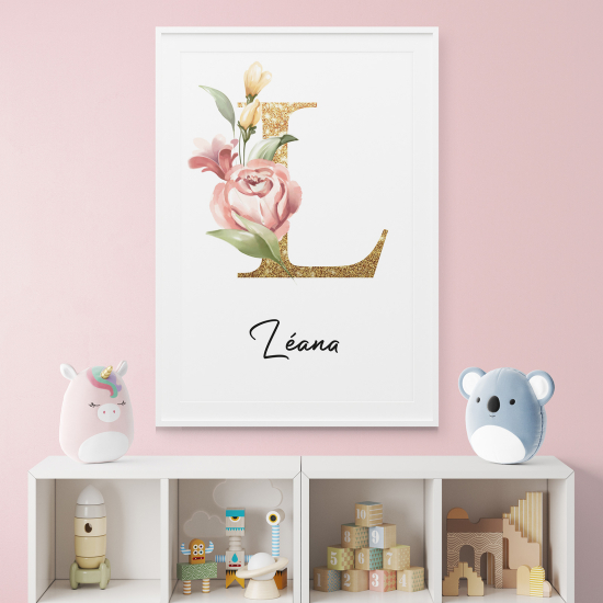 Poster Monogram personalizzato - Lettera L