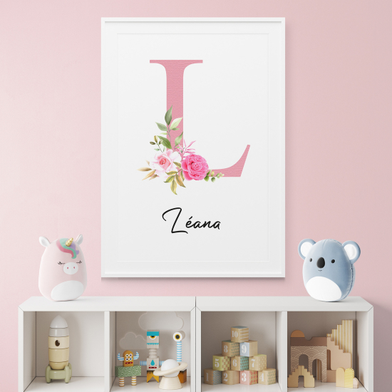 Poster Monogram personalizzato - Lettera L