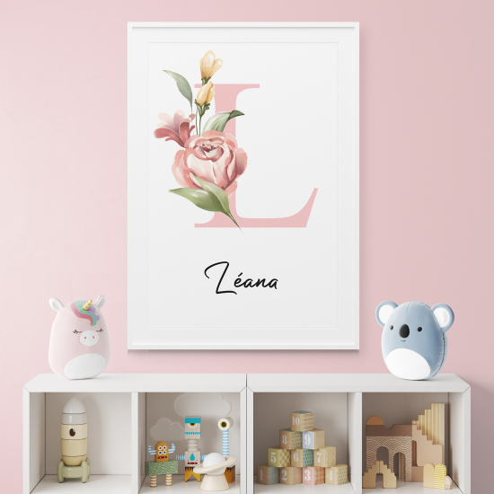 Poster Monogram personalizzato - Lettera L