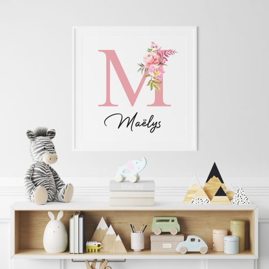Poster Monogram personalizzato - Lettera M