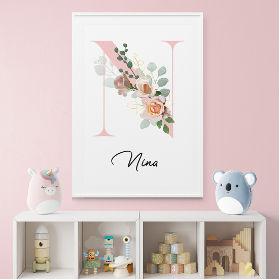 Poster Monogram personalizzato - Lettera N