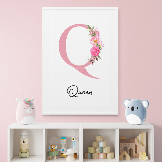 Poster Monogram personalizzato - Lettera Q