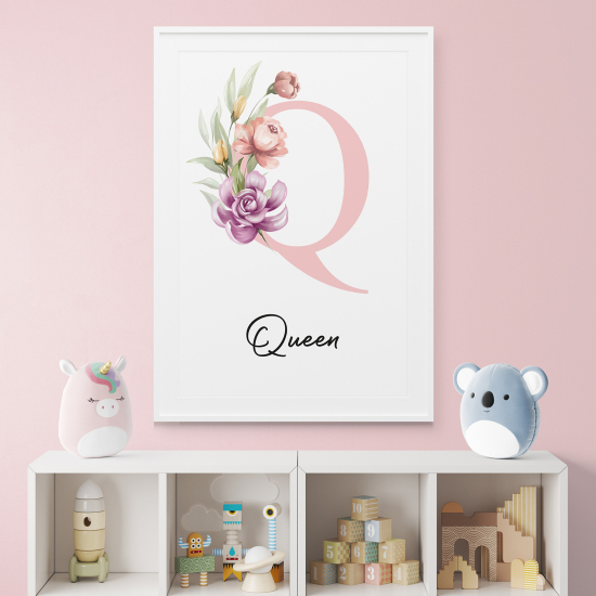 Poster Monogram personalizzato - Lettera Q