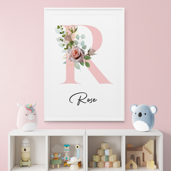 Poster Monogram personalizzato - Lettera R