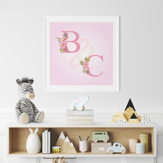 Poster Monogram personalizzato - Lettere Doppie