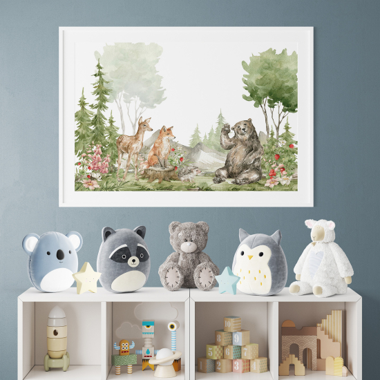 Poster per bambini - Animali della foresta