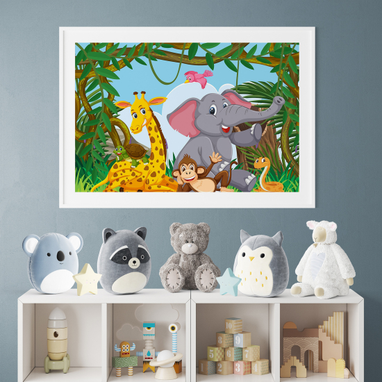 Poster per bambini - Animali della giungla