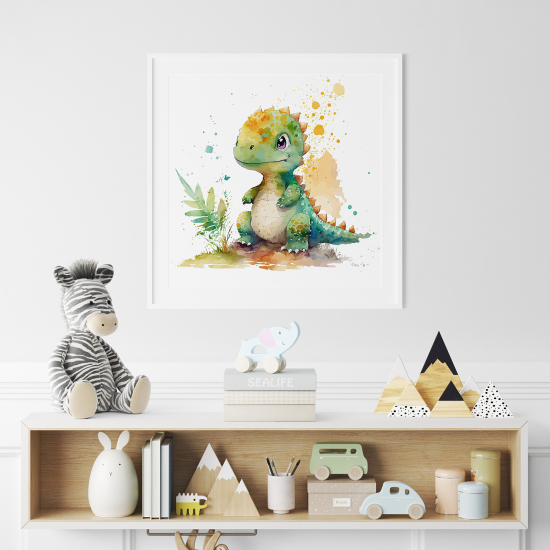 Poster per Bambini - Bambino Dinosauro