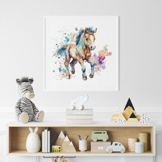 Poster per Bambini - Cavallo colorato