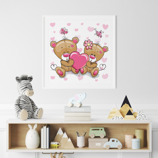 Poster per Bambini - Orsetti Cuori