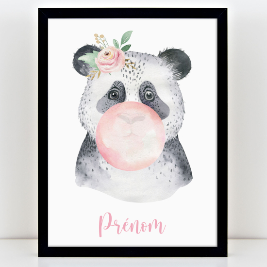 Poster personalizzato per bambini - Panda bolla