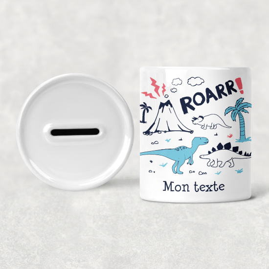 Salvadanaio per bambini personalizzato - Dinosauri