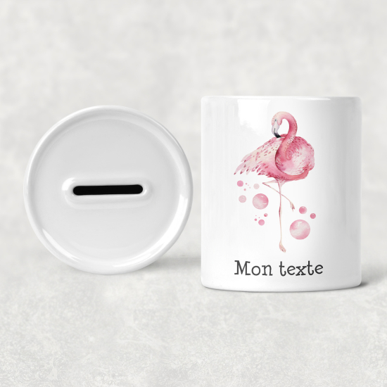 Salvadanaio per bambini personalizzato - Fenicotteri Rosa