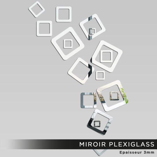 Specchio in plexiglass - Design quadrato