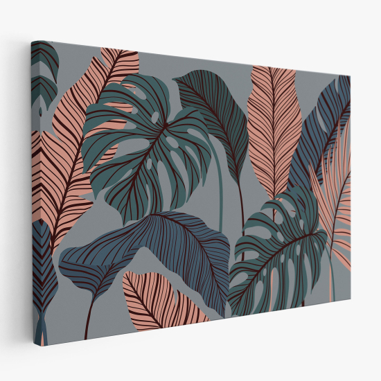 Stampa su tela - Foglie Tropicali