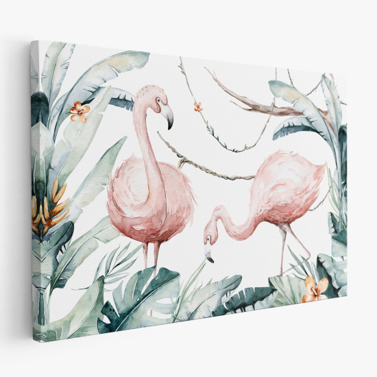 Stampa su tela per Bambini - Fenicotteri Rosa