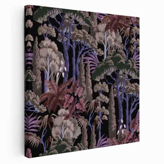 Stampa su tela Quadrata - Foresta tropicale
