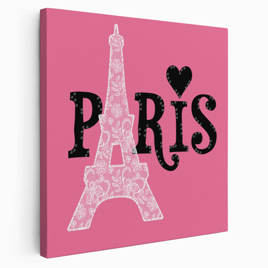 Stampa su tela Quadrata per Bambini - Parigi Torre Eiffel