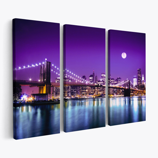 Stampa Trittico su tela - New York