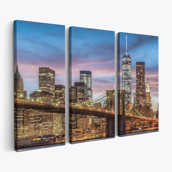 Stampa Trittico su tela - New York