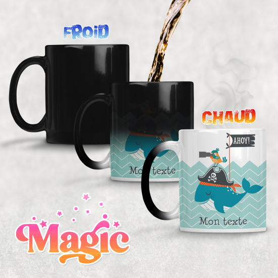 Tazza magica personalizzata - Balena Pirata